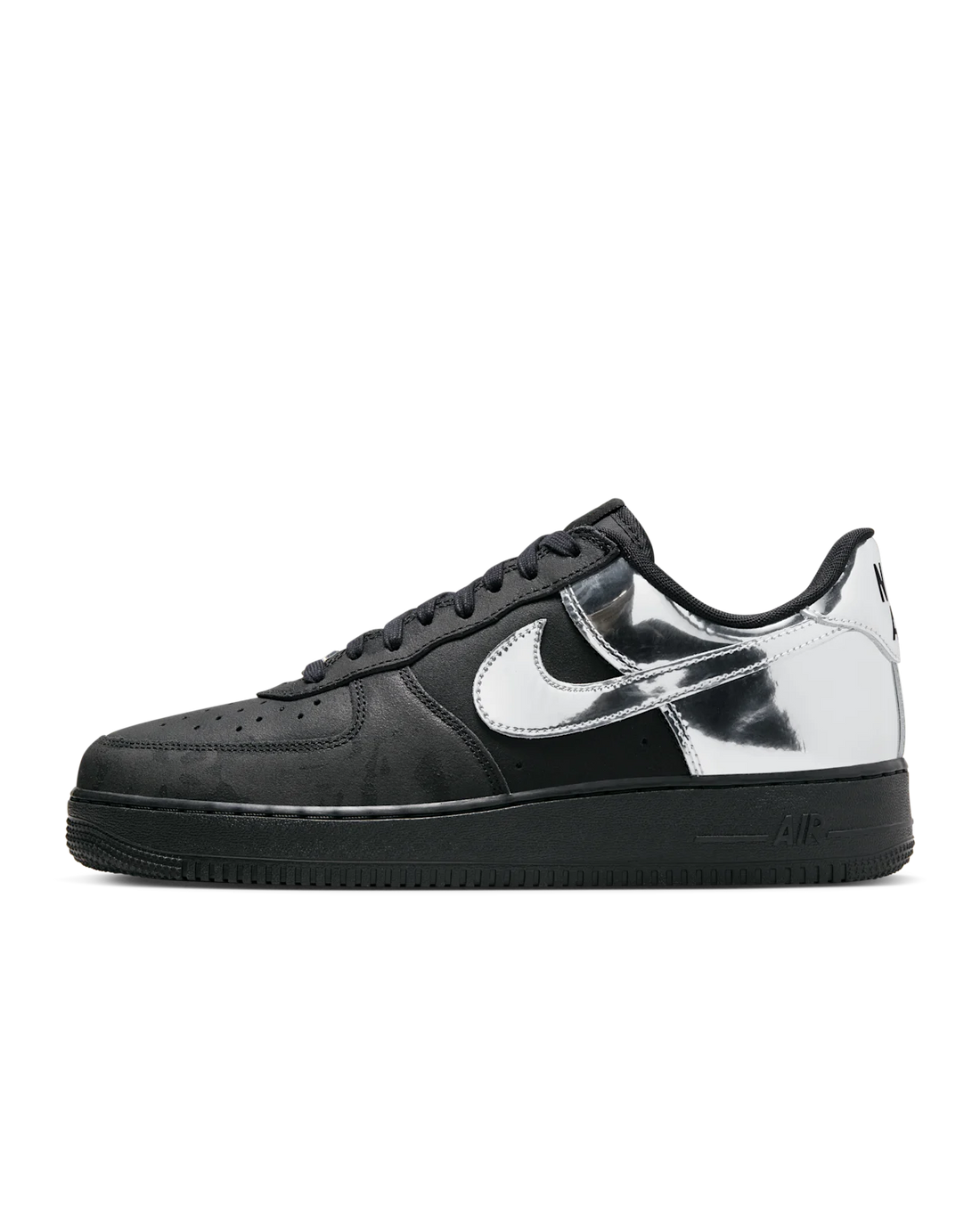 Air Force 1 Low Black and Metallic Silver