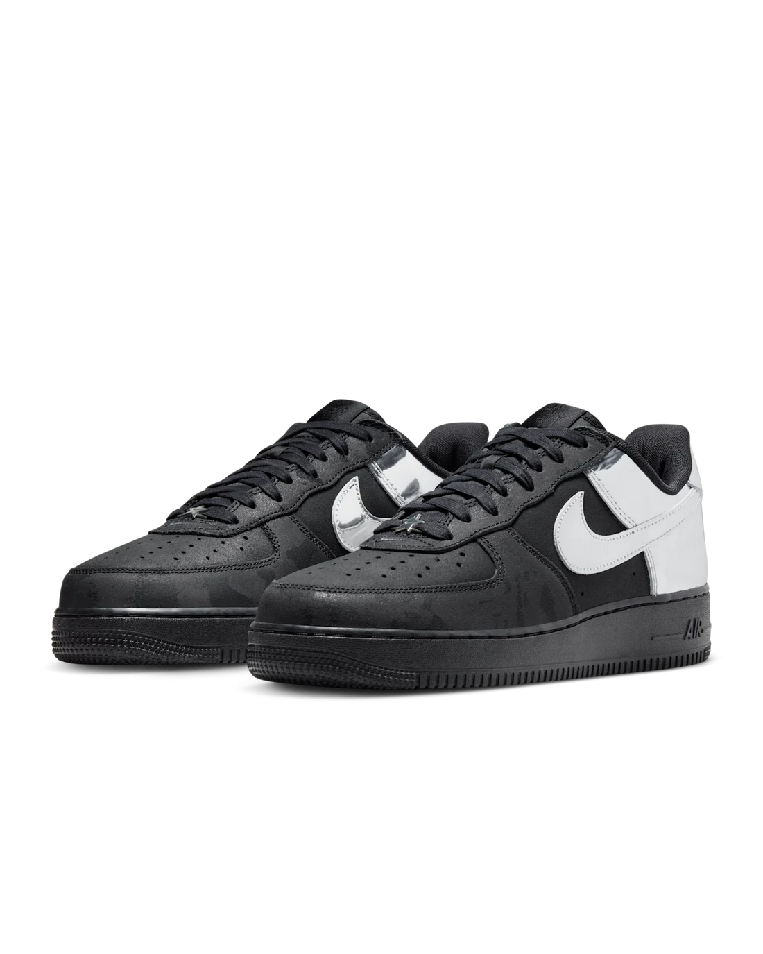 Air Force 1 Low Black and Metallic Silver